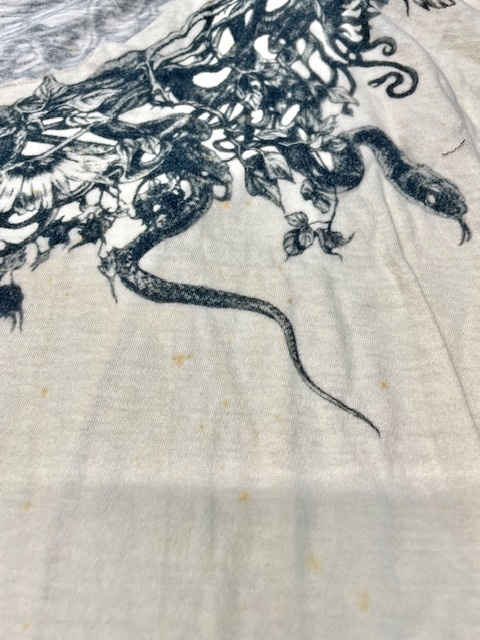 白いTシャツの全体カビシミがキレイに落ちた染み抜きクリーニング事例（４，９５０円（税込み）2025.08.20