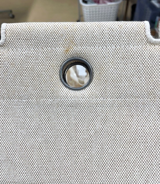 エトゥープカラーエルメスエールバッグのシミがやくすみがキレイに落ちた染み抜きクリーニング事例）(１１，０００円税込）