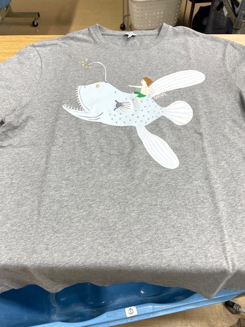LOEWEのグレーＴシャツの全体くすみ黄ばみやシミがキレイに落ちた染み抜きクリーニング事例(３，９６０円税込)2026,07.30